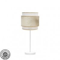 Distribuidor - Lâmpadas Diversas | Sobre Mesas Moderno | SOBREMESA NEPAL 1XE27 BLANCO/ORO 45X18X18 CM Ref: 227871001